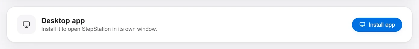 Settings → Desktop app